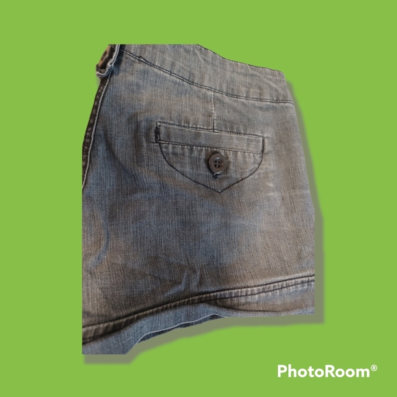 CAVALINI DENIM JEAN SHORTS BUTTON - Picture 7 of 7